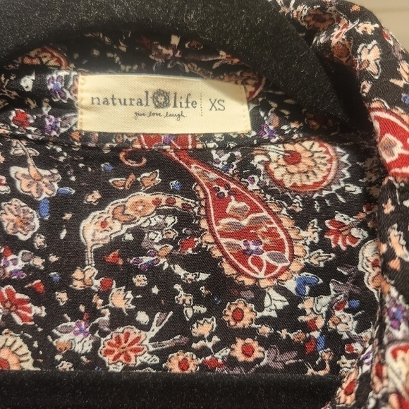 Natural life button down Paisley bohemian print - Picture 4 of 6